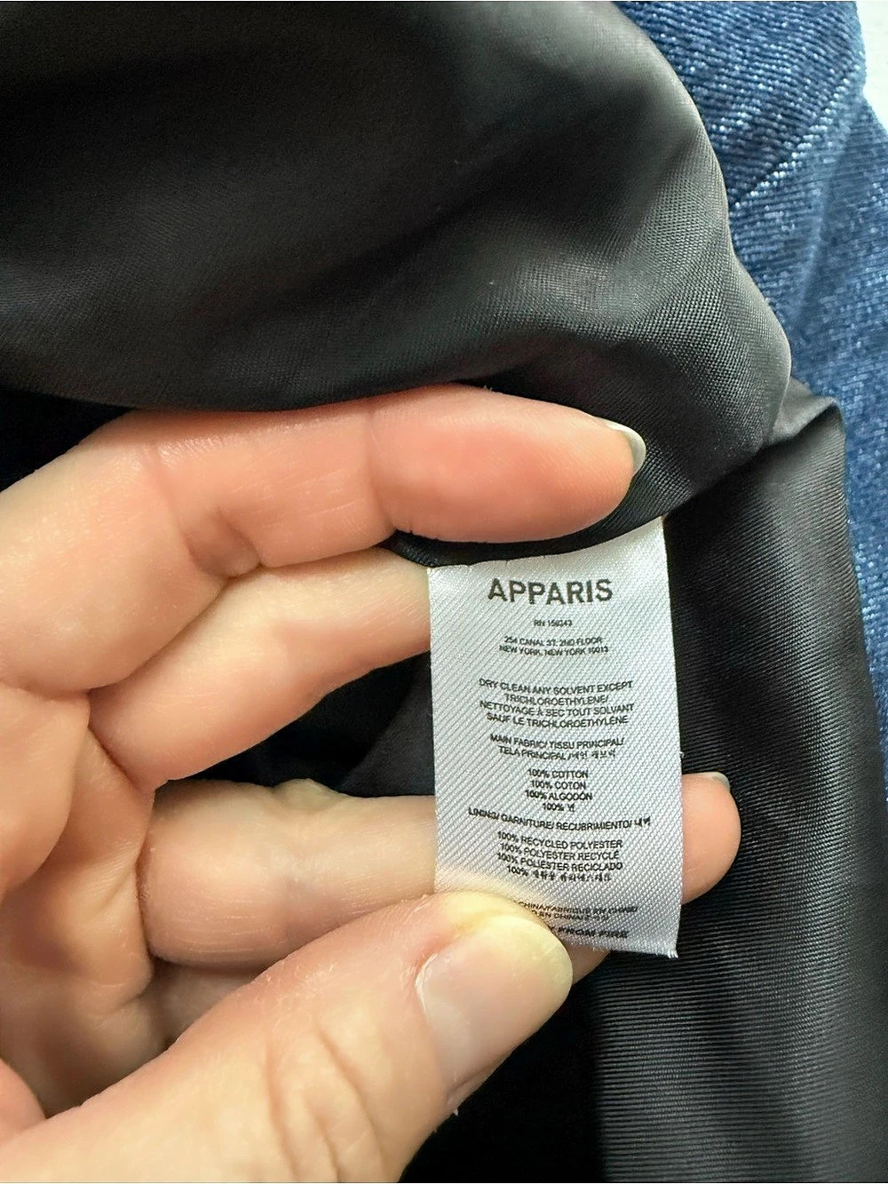 Apparis Tate Denim Trench Denim Trench in Blue Like New - Picture 9 of 14